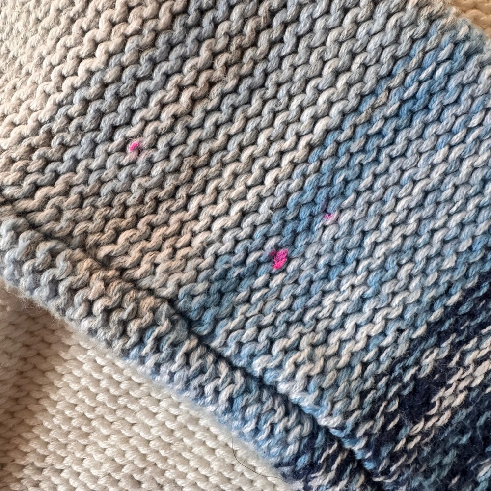 Faherty Blue and White Gradient Hooded Sweater - Picture 7 of 7